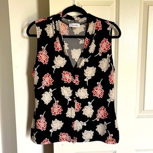 Calvin Klein Ladies Top Size Medium - Black, Red & White